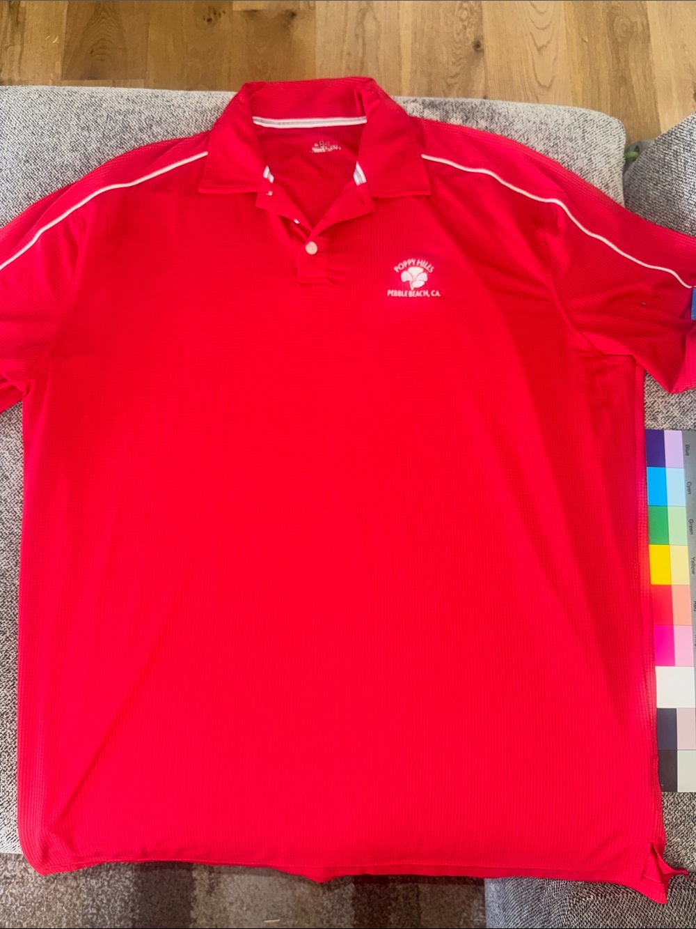 Poppy Hills Golf - Under Armour Red Men's Polo with White Piping